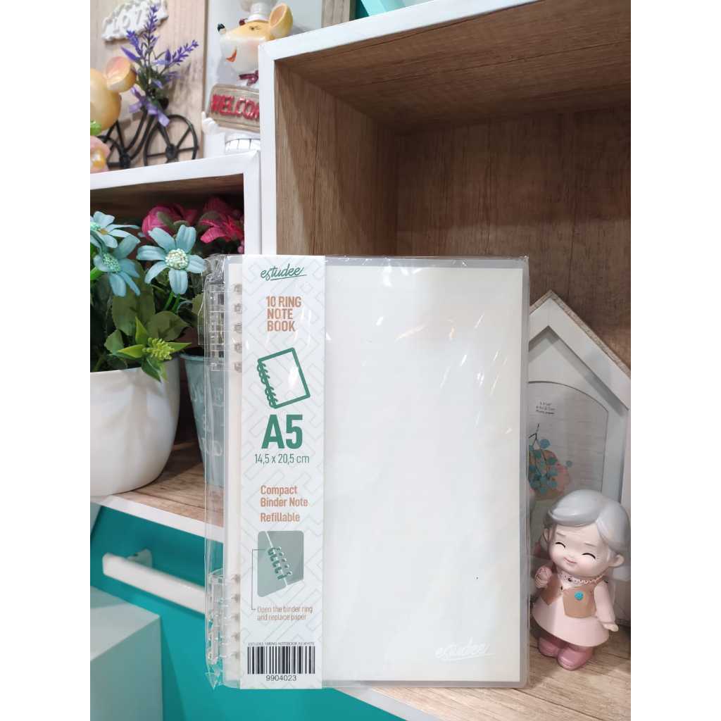 

Gramedia Mal Pekanbaru - (Original) Estudee 10Ring Notebook A5 White