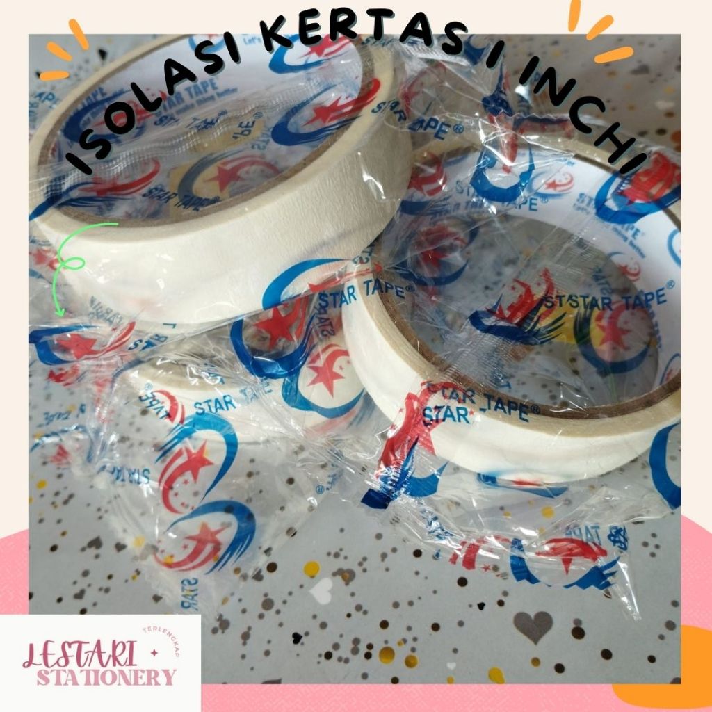 

Isolasi Kertas 1 Inchi | Lakban Kertas | Masking Tape 1" | lestari Stationery