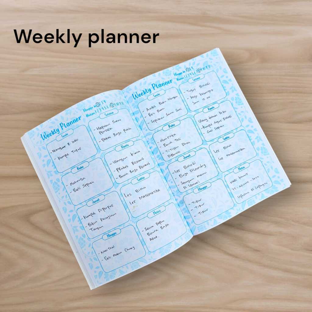 

[New Design] Weekly Planner A5 / Buku Pencatatan Schedule Penting / Planner Book / Weekly Planner 2024