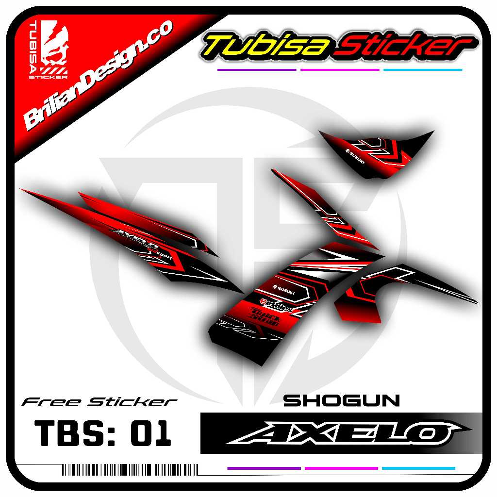 Sticker Striping Variasi Axelo - Stiker Striping Motor Axelo Motif Racing. TBS.01