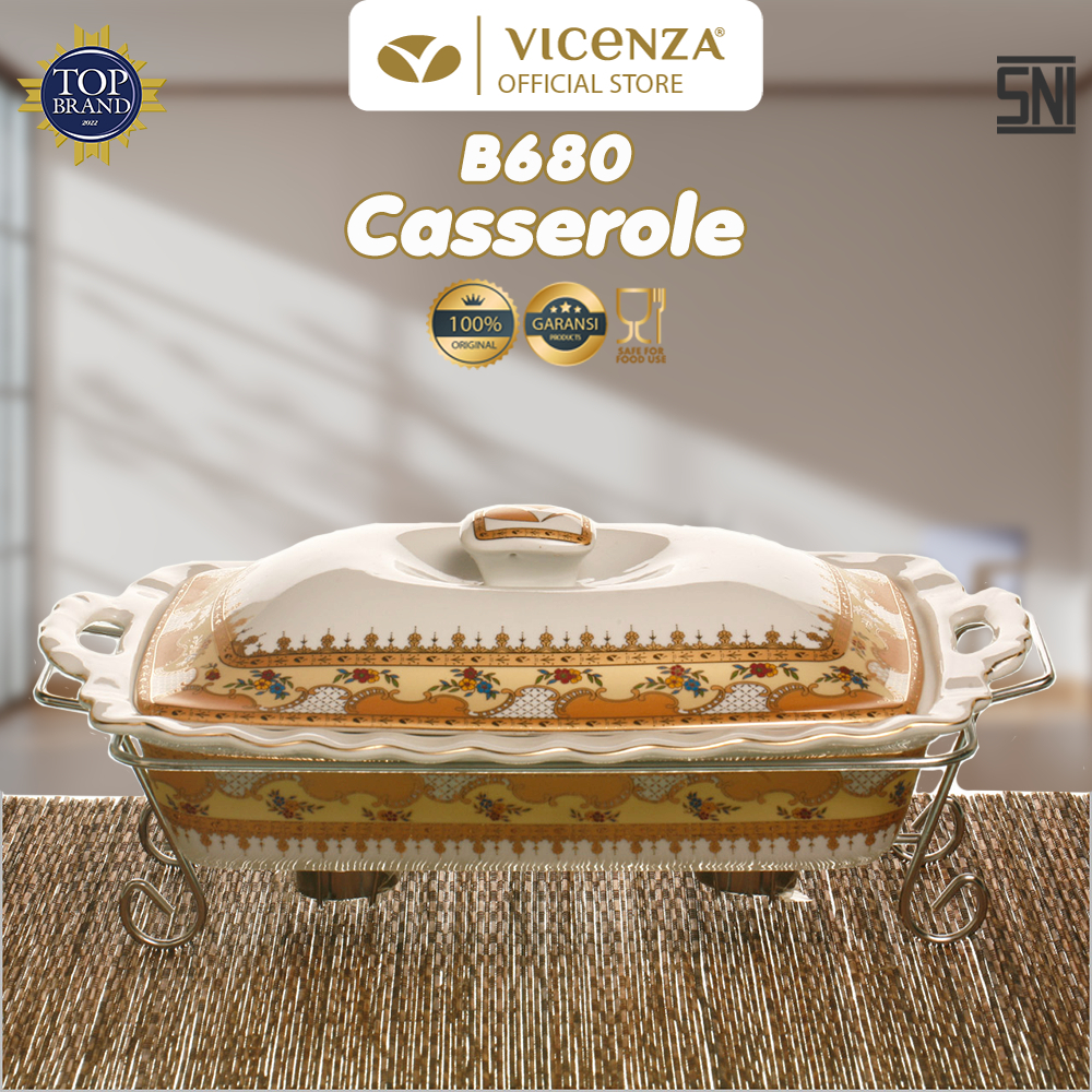 Prasmanan / Wadah Saji Keramik Vicenza B-680 (Persegi)