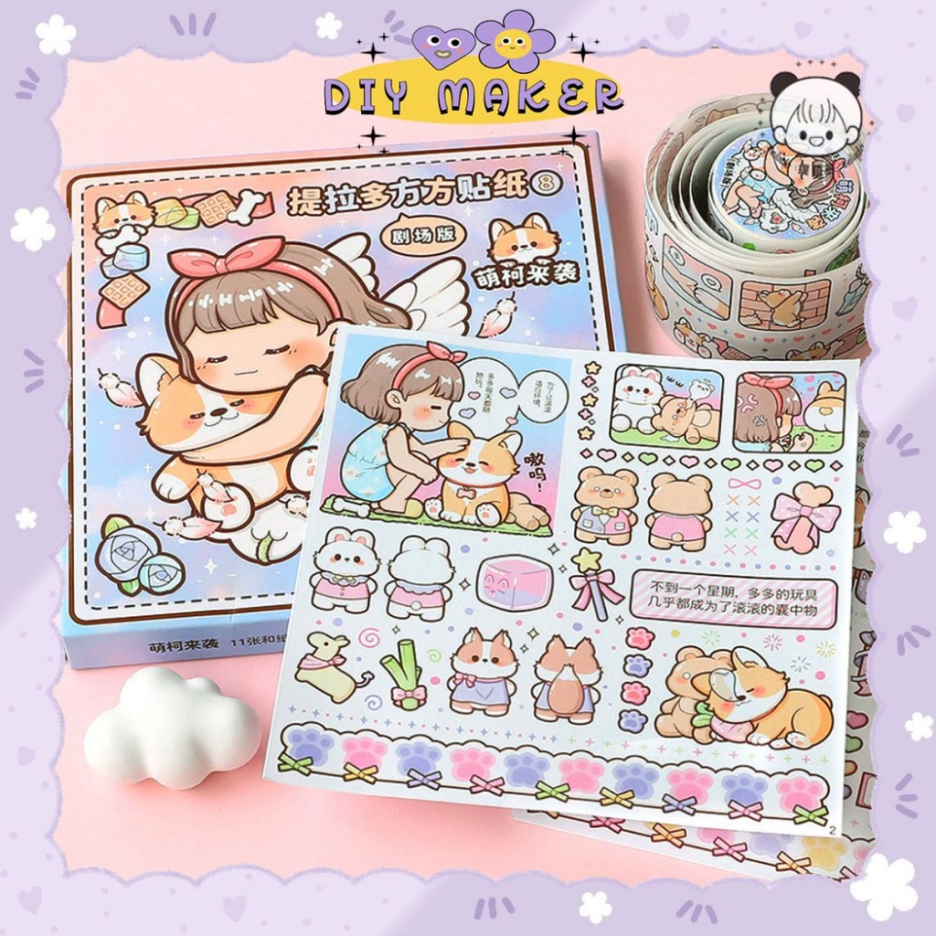 

DM Stiker Pack 1 Set 15 Lembar Dodogirl with Dog Story / Sticker Jurnaling Stiker DIY Stiker TLD122