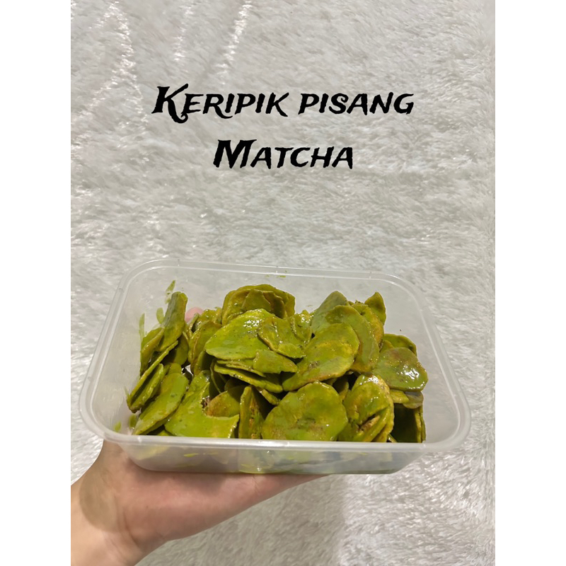 

Keripik pisang coklat lumer rasa Matcha - Cemilan kripik pisang 150gr/500ml