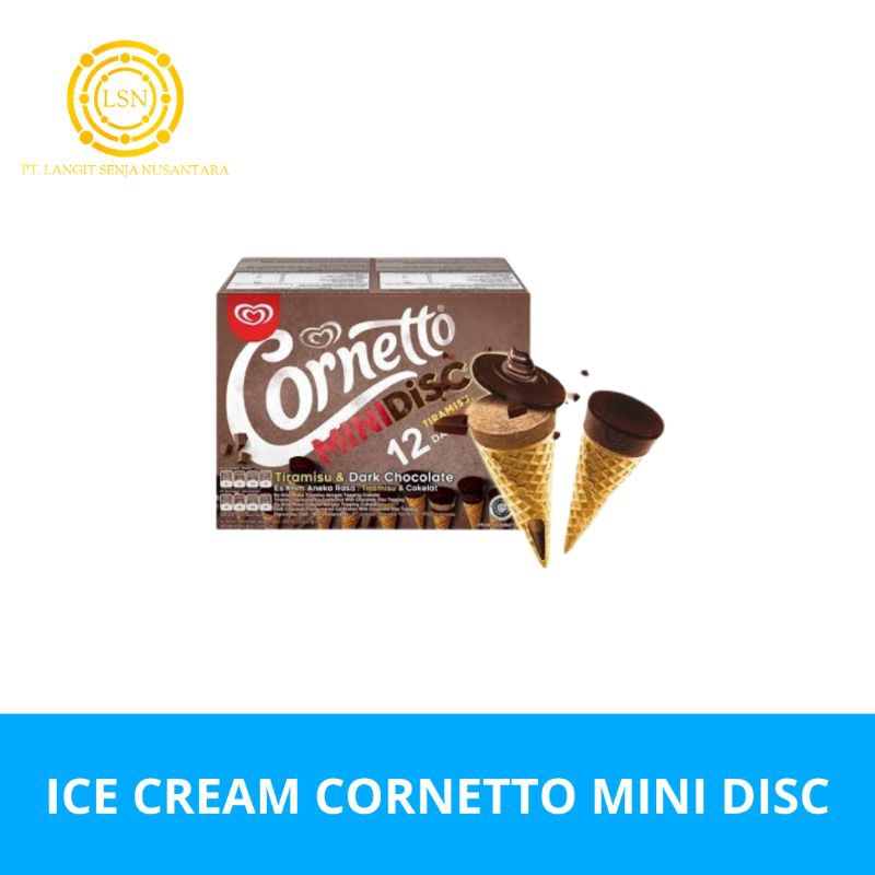 

Es Krim Cornetto Mini Disc Dark Coklat & Tiramisu