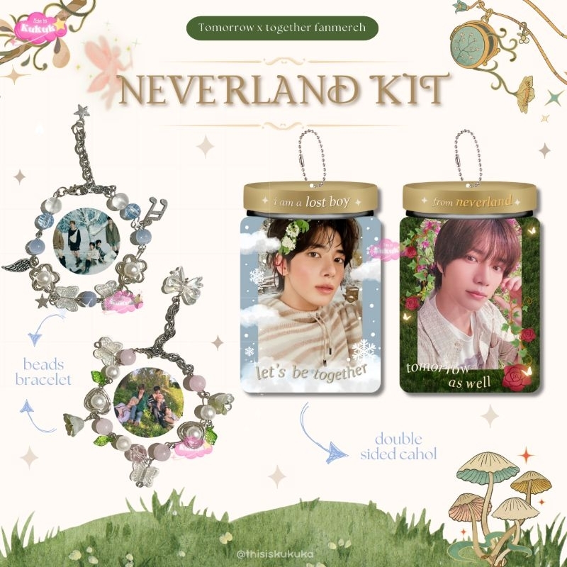 NEVERLAND KIT: Cahol, beads bracelet, stickers TXT