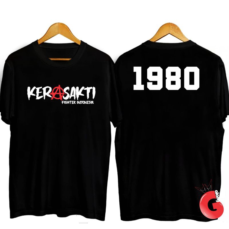 KAOS KERA SAKTI FIGHTER INDONESIA/T-SHIRT KAOS KERA SAKTI SABLON DEPAN BELAKANG