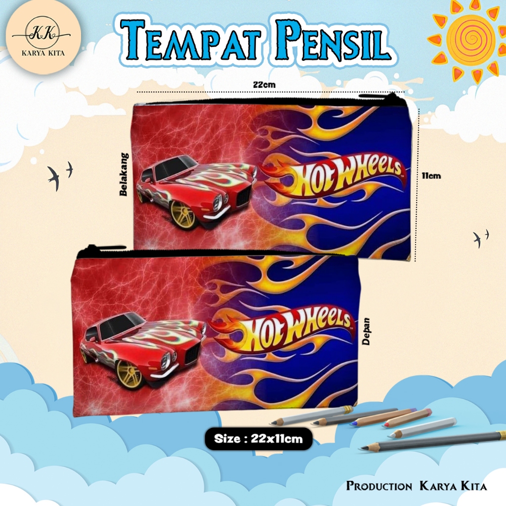 

PENCIL CASE KARAKTER HOT WHEELS KODE 16