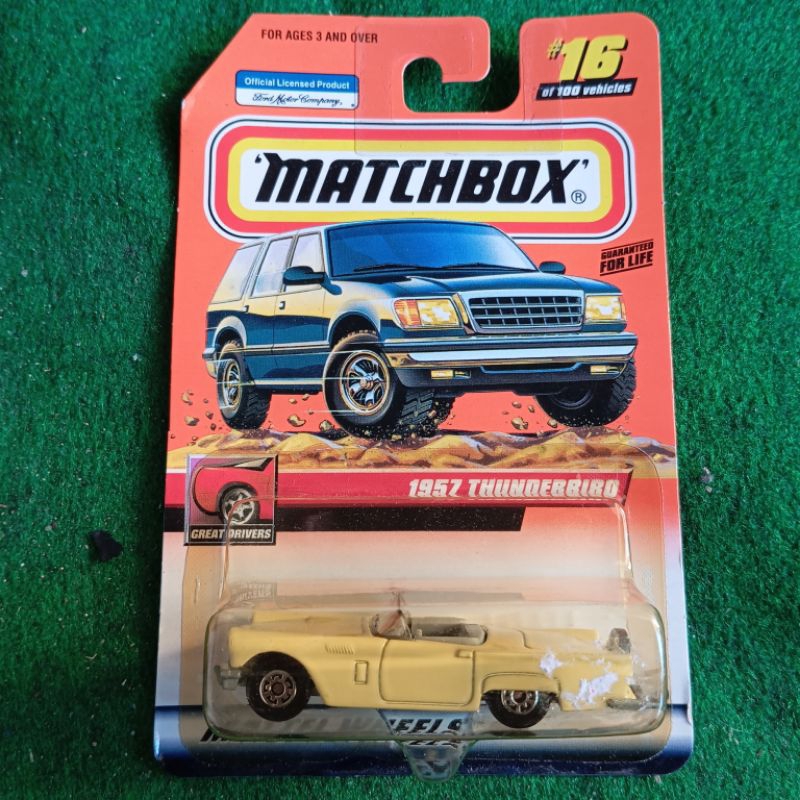 matchbox mbx 1957 thunderbird 57 kuning yellow klasik classic convertible roadster