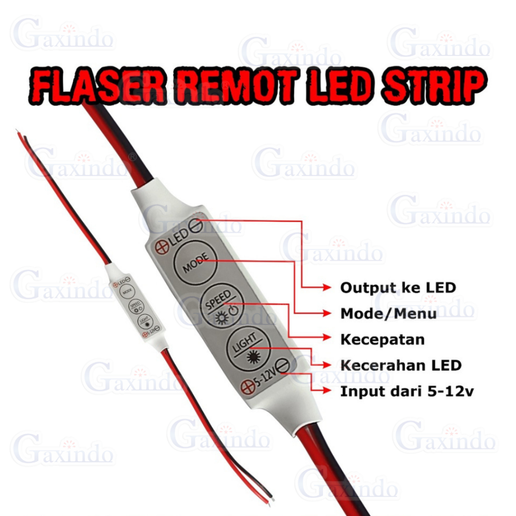 flaser remot LED strip, controller LED strip, dimmer LED strip, remote LED mini, saklar LED strip, p