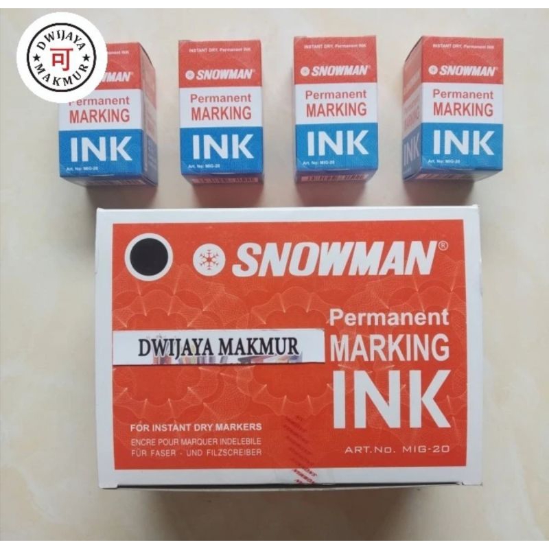 

Snowman Refill Ink Tinta Spidol Permanen Hitam 1 Botol / 1 Buah