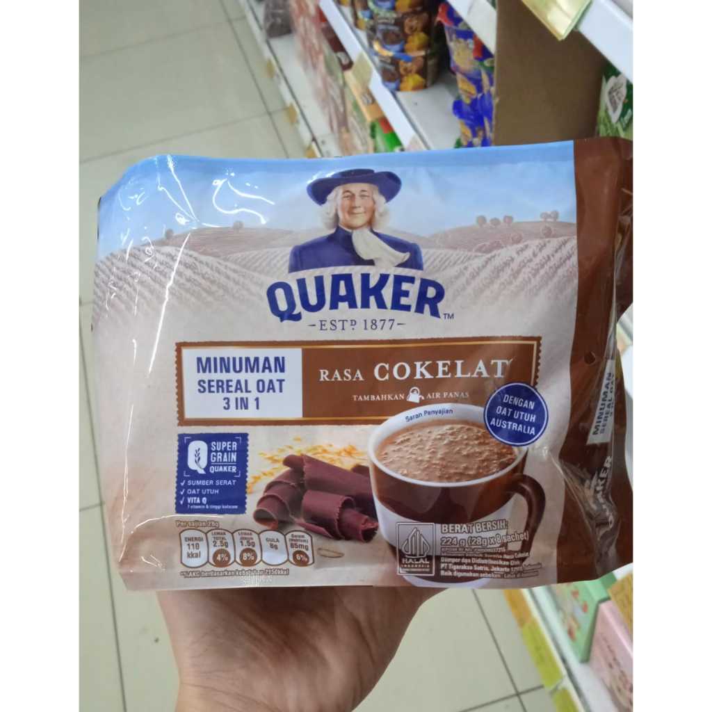 

Quaker Minuman Sereal Oat 3in1 Coklat 224gram