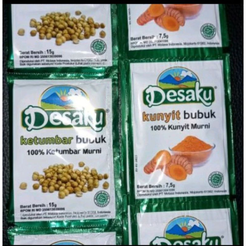 

Desaku Kunyit dan ketumbar bubuk renceng @12 pcs