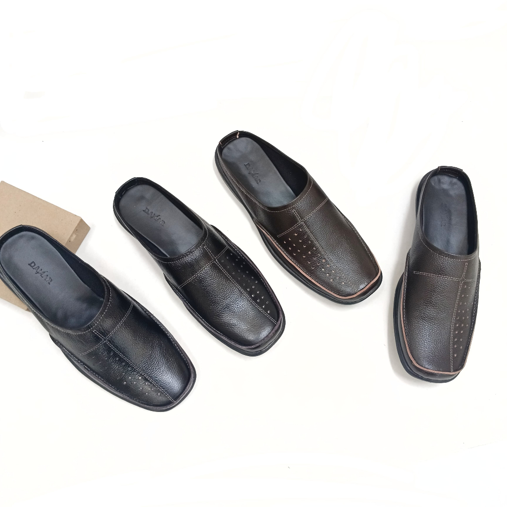 Sepatu Kulit Pria | Sepatu Tutong Kulit Pria | Sepatu Kulit Slip On Pria Asli Garut