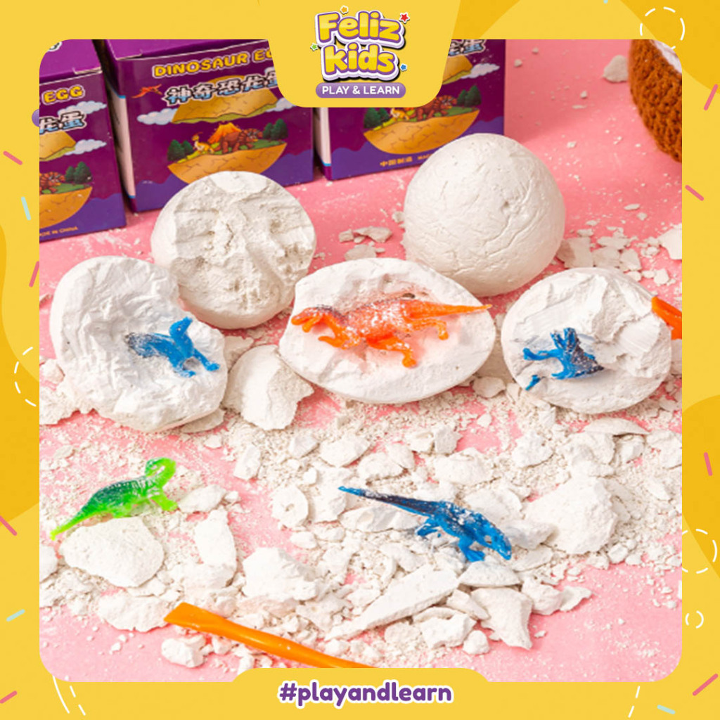 [FELIZKIDS] [FK297] Mainan Gali Telur Fosil Dinosaurus Dig Dinosaur Fossil Egg UMUR USIA 3 4 5 6 7 8