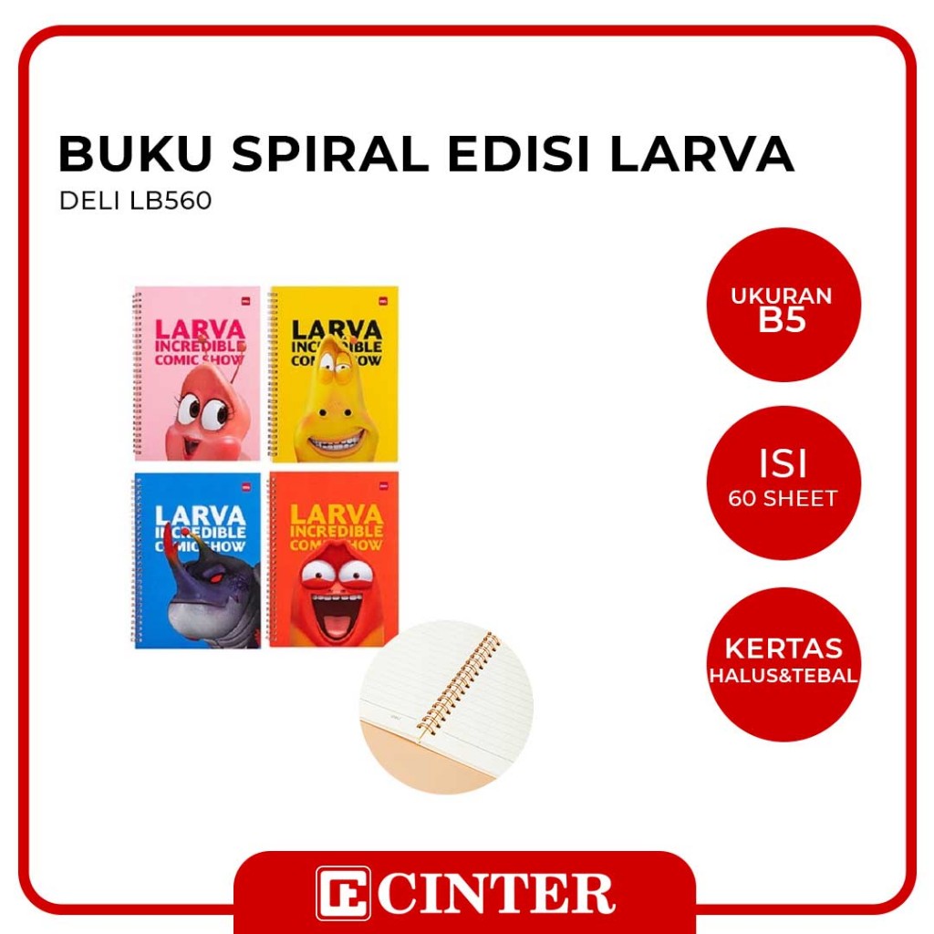 

DELI - BUKU SPIRAL / BUKU CATATAN / NOTE SPIRAL B5 LB560 EDISI LARVA