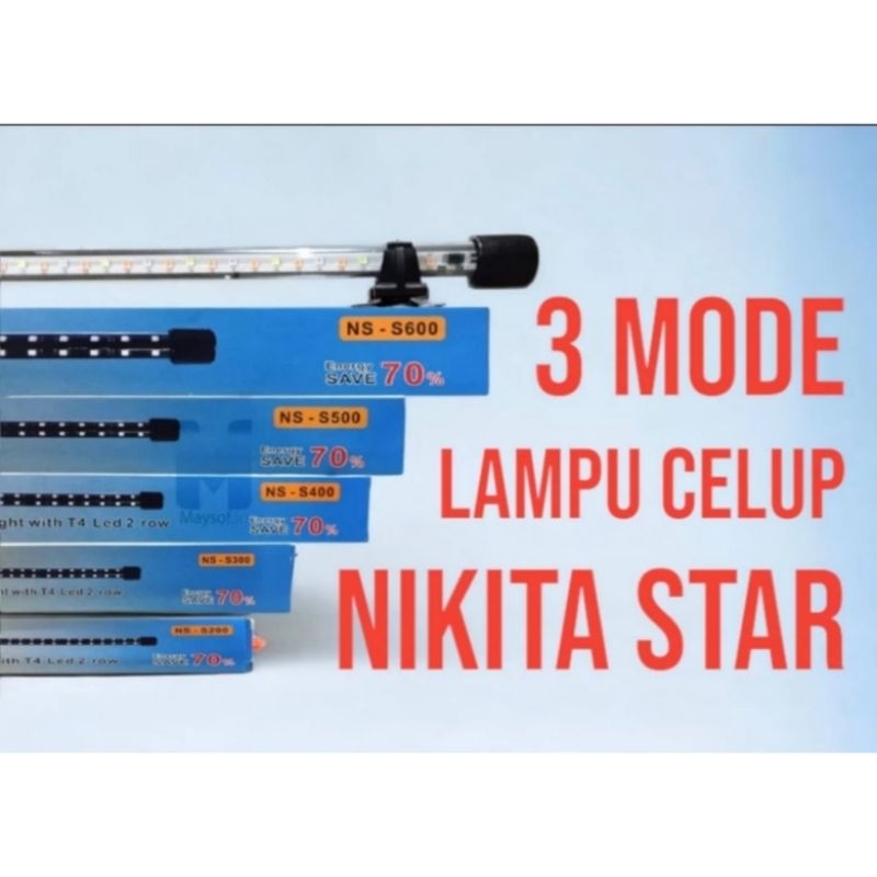 Lampu LED celup aquarium 3 mode Nikita star NS500 NS 500 LAMPU LED Aquarium