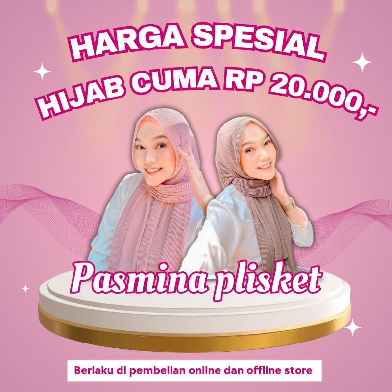 𝗘𝗥𝗬𝗭𝗦𝗖𝗔𝗥𝗙 - Pasmina Plisket Lidi Full Ceruty Babydoll Premium Hijab Panjang Tepi Jahit