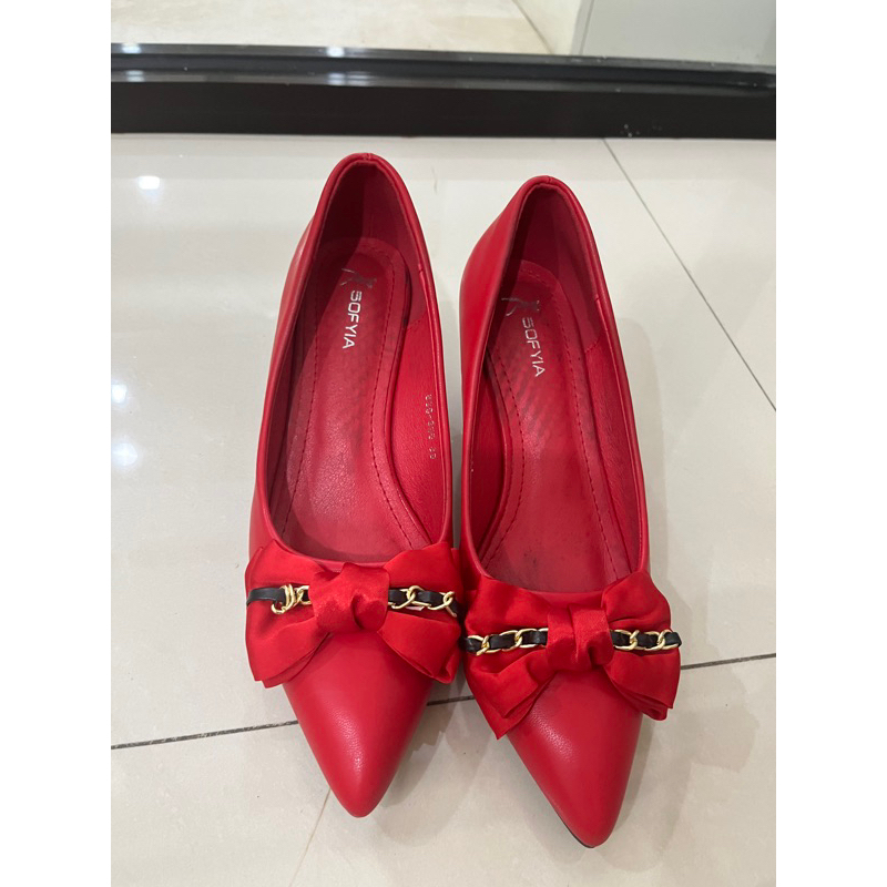 [preloved] Sepatu murah warna merah (Heels)