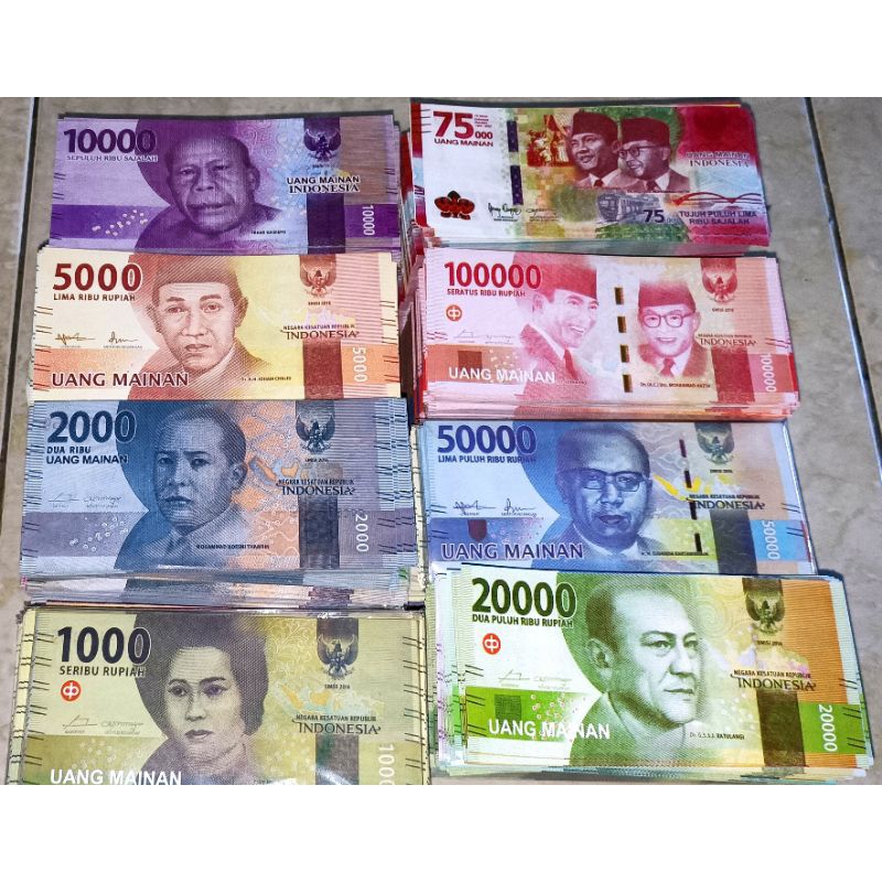 (isi 50 lembar) Replika uang versi lama/ uang mainan / uang hantaran/ uang bucket