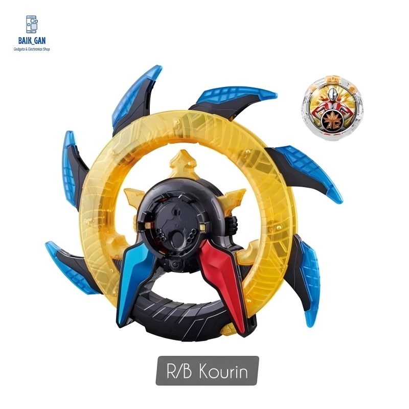 Pedang Senjata Ultraman R/B Kourin Wheels DX Senjata Ultraman Rosso Blu Grigio Rube dengan Lampu & S