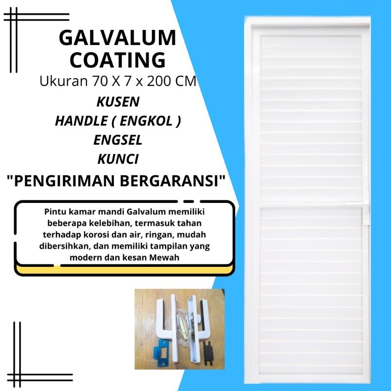 (KUMO)Pintu Kamar mandi Alu Coating  | Pintu Kamar Mandi Alumunium /  Pintu Full Alumunium | Pintu K