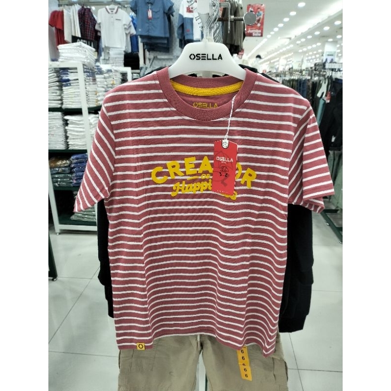 Osella Baju Anak Laki Laki Tshirt Stripe Original New