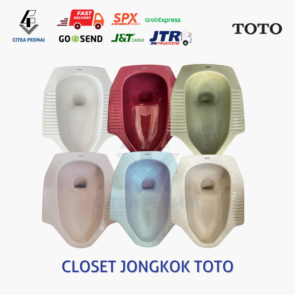 KLOSET JONGKOK MEREK TOTO (PUTIH, MAROON, HIJAU, PINK, BIRU, BEIGE) / KLOSET JONGKOK BERKUALITAS / K