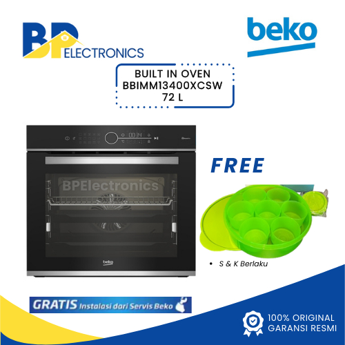Oven Beko Listrik Tanam BBIMM13400XCSW Built in Oven Beko BBIMM 13400XCSW 72 Liter GARANSI RESMI