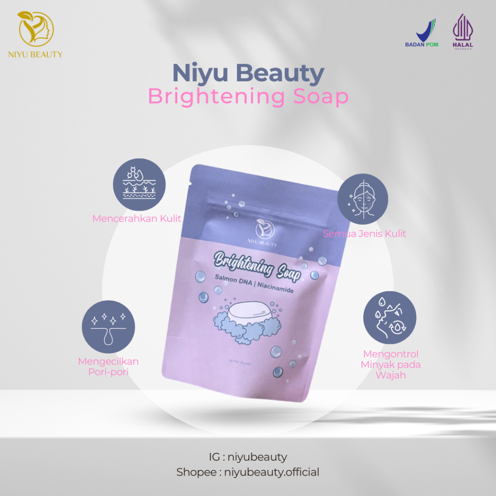 BRIGHTENIN SOAP Sabun MURAH - AWET MUDA - ANTI FLEK - PRIA WANITA -by Niyu Beauty
