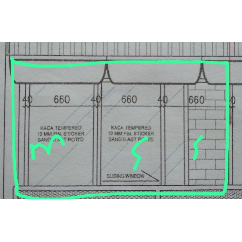 Jendela Sliding Aluminium kaca tempered