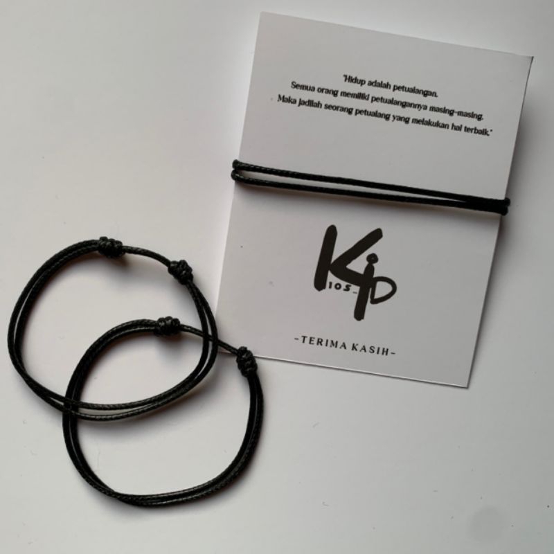 Gelang Tali Korea Polos Hitam