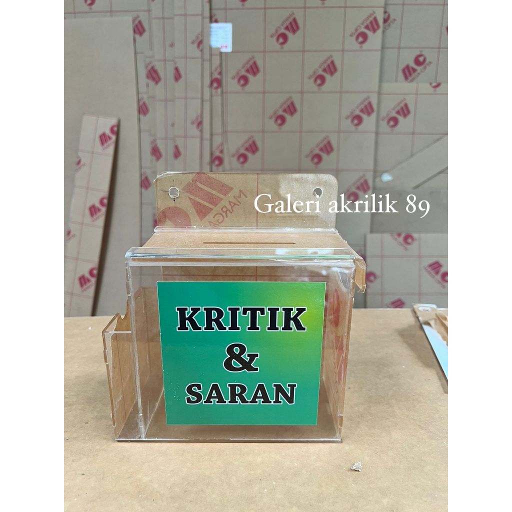 Kotak Saran Akrilik Acrylic