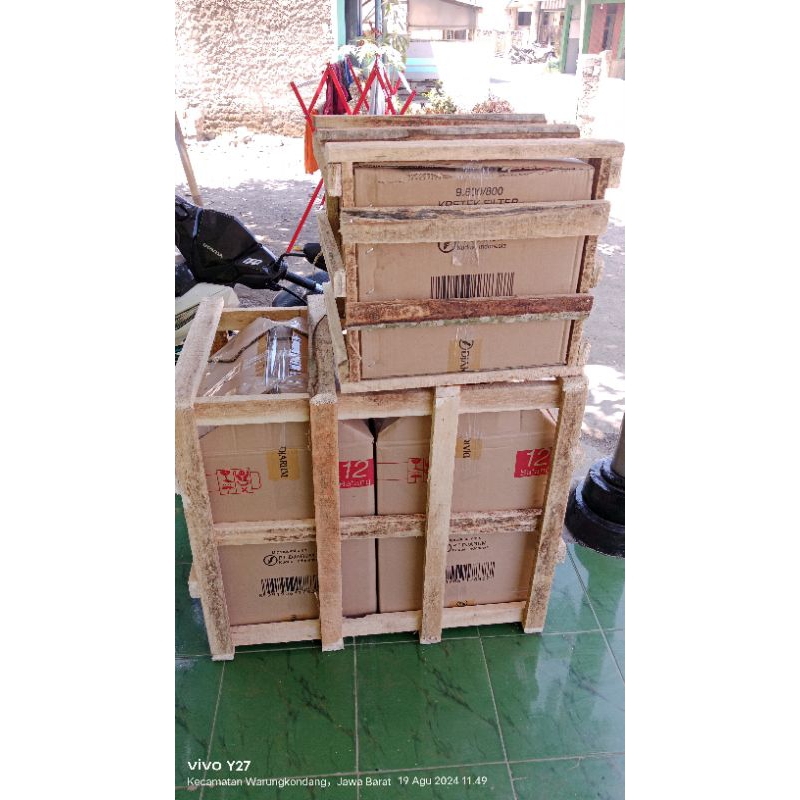 

packing kayu+buble wrap 5 lapis