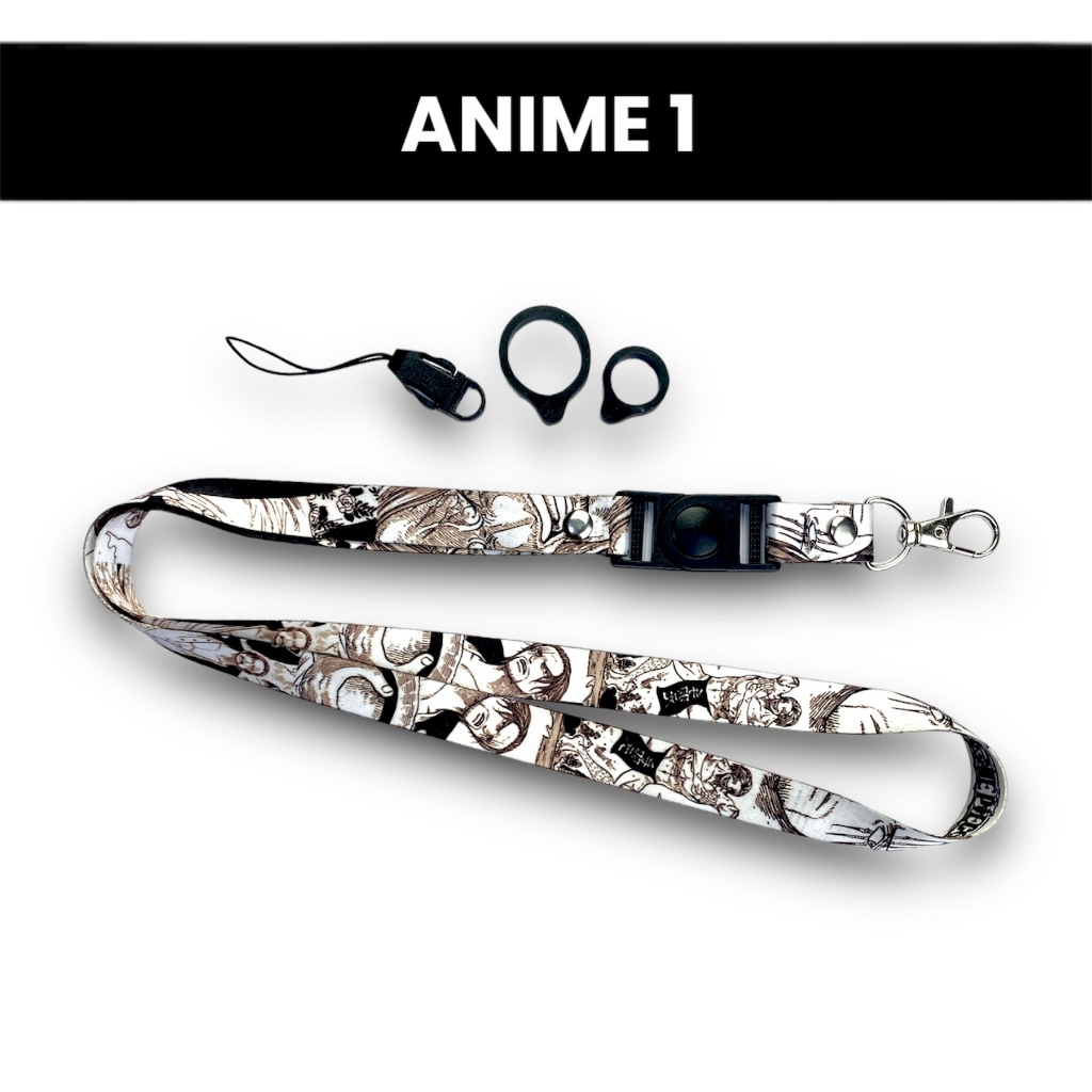 ANIME 1 | LANYARD GANTUNGAN HP FREE ORING DAN TALI HP