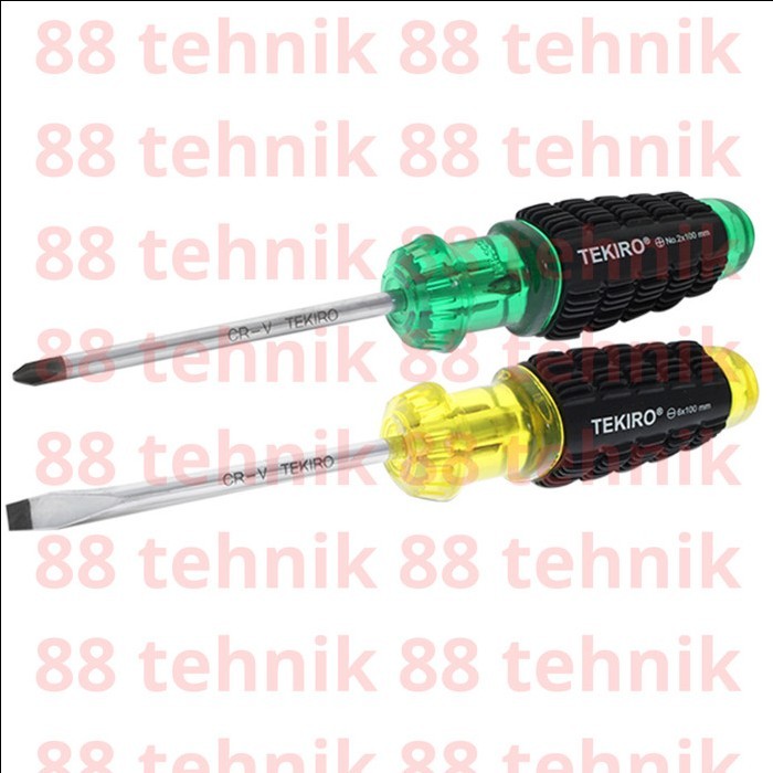 TEKIRO OBENG PLUS MINUS GAGANG KARET 6MM - ORIGINAL TEKIRO TERMURAH