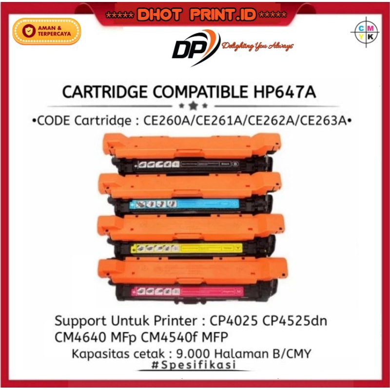 Compatible Toner Hp 647A CE260A CE261A CE262A CE263A New