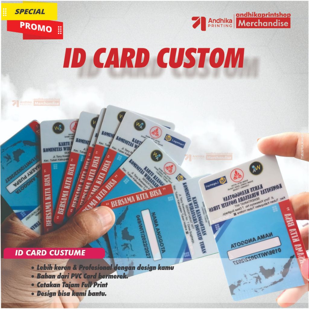 

[ min. 25 pcs ] Cetak ID Card Premium Kartu Member Anggota Pelajar Pertamina kartu Panitia