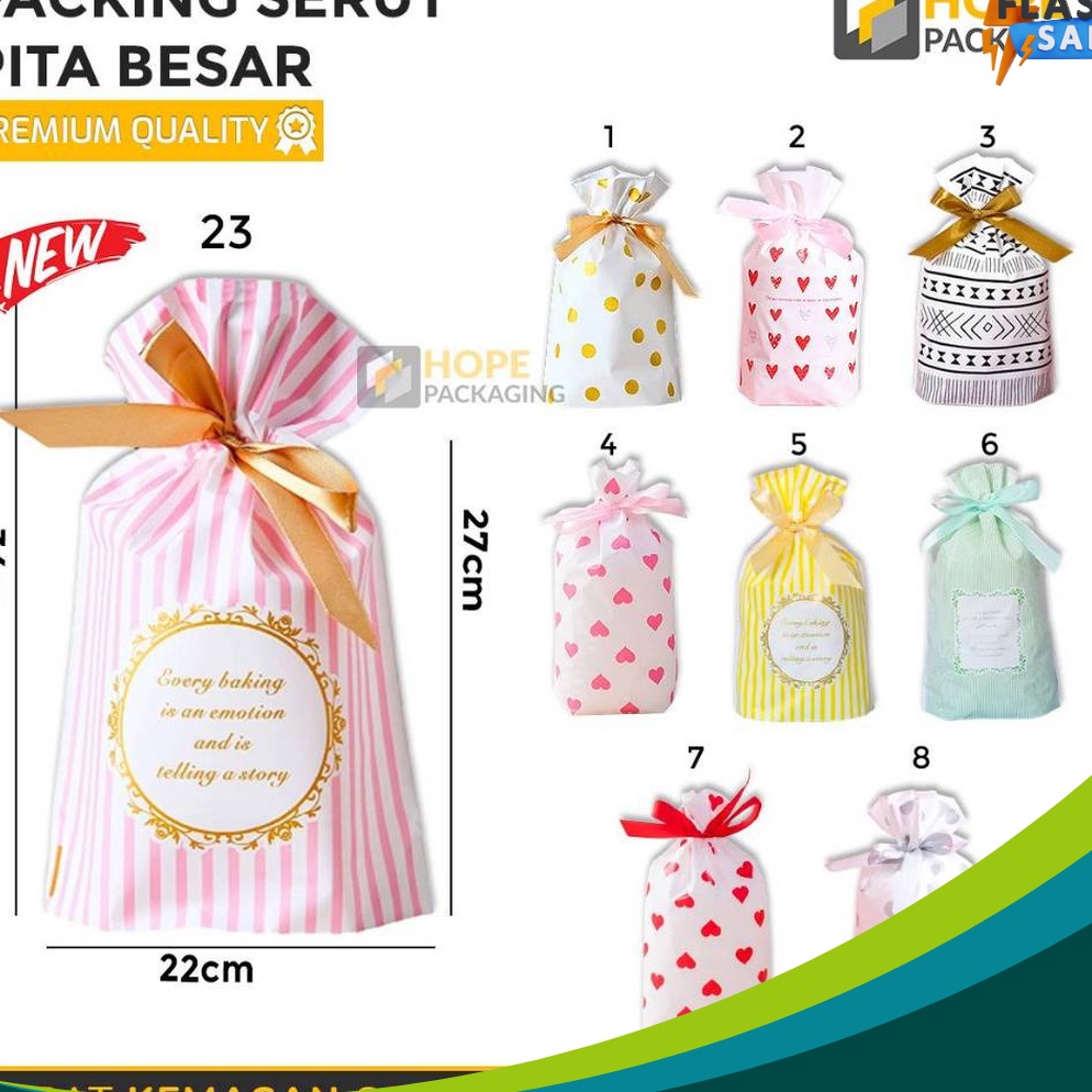 

PENGIRIMAN CEPAT Harga 5 pcs Kemasan Plastik Souvenir Ulang Tahun Plastik Serut Pita Ultah Anak Plastik Ikat Pita Packing Pita Serut Cookies Plastik Hampers Plastik Kue Natal Plastik Snack Ultah