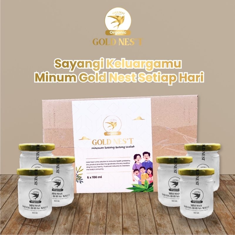 

GFD GOLDNEST-Minuman Sarang Burung Walet Alami (Yanwo)-6botol@100ml