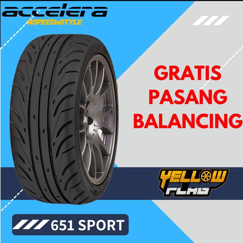 Ban Mobil Ring 15 Semi slick Ukuran 195/55 Merk Accelera 651 Sport 195 55 R15 Tubles