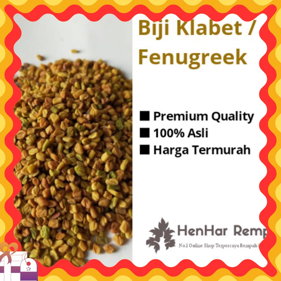 

HANYA UNTUK HARI INI 5 gram Fenugreek Biji Klabet Methi Seeds Halba Hulbah