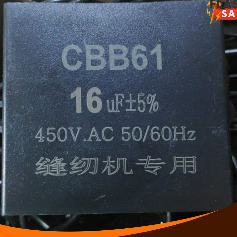 PROMO KILAT Kapasitor 16UF 5 4VAC  Kapasitor Dinamo Mesin Jahit High Speed