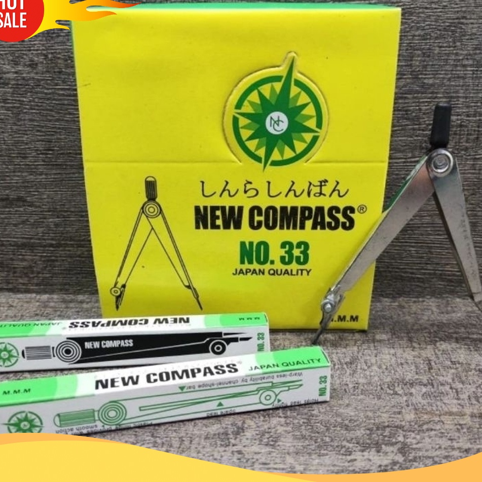 

DISKON NATAL Jangka New Compass no 33 isi pensil isi 24pcs