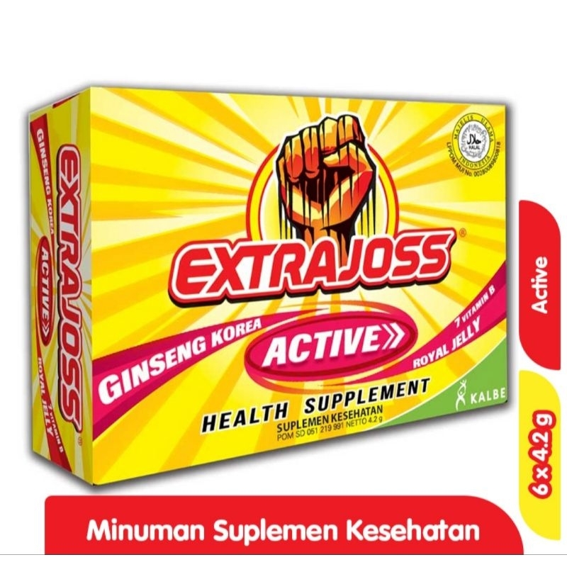 

Extra joss Active Minuman Suplemen Kesehatan 6×4,2g