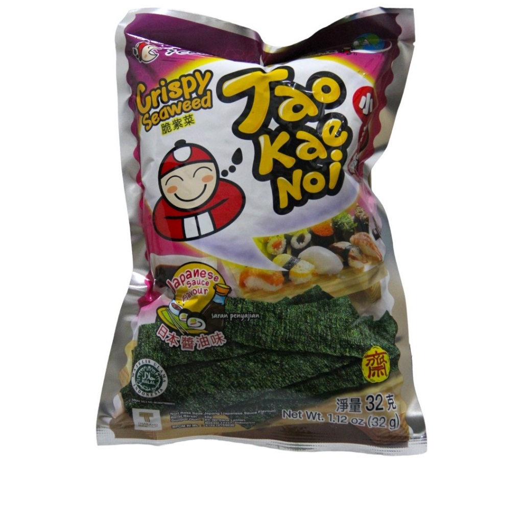 

Rumput Laut Seaweed Nori Snack Tao Kae Noi Rasa Japanese Sauce 32 Gram (Pack)