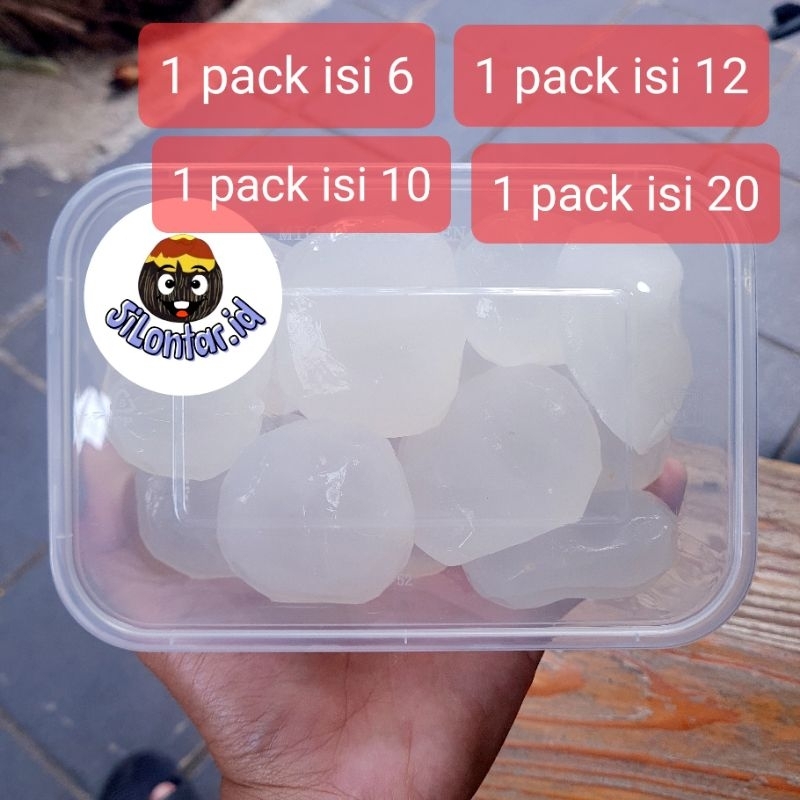 Buah lontar kupas | buah lontar segar | buah siwalan atau Buah lontar muda kupas buah legend 1 pack 
