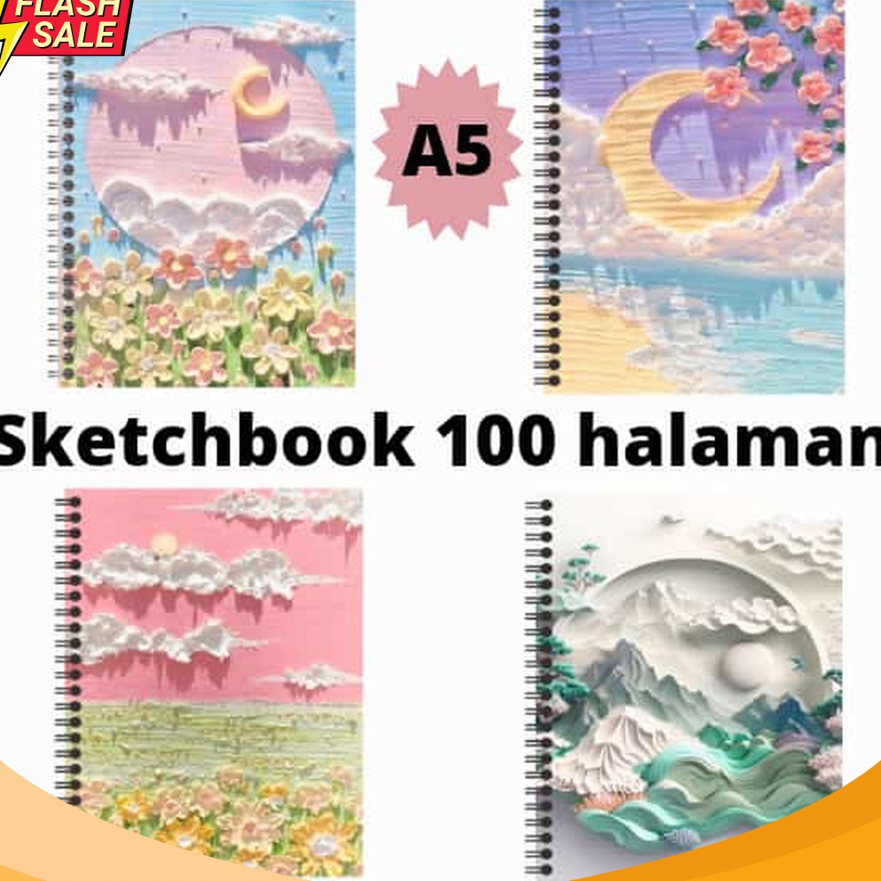 

HEMAT BESARBESARAN SKETCHBOOK A5 ISI 1 HALAMAN BUKU SKETSA BUKU GAMBAR TEMA COVER 3D POP ART
