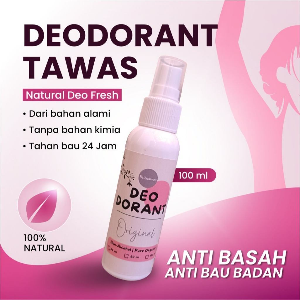 Tawas Spray organik / Crystal Deodorant / Natural Deodoran 100ml