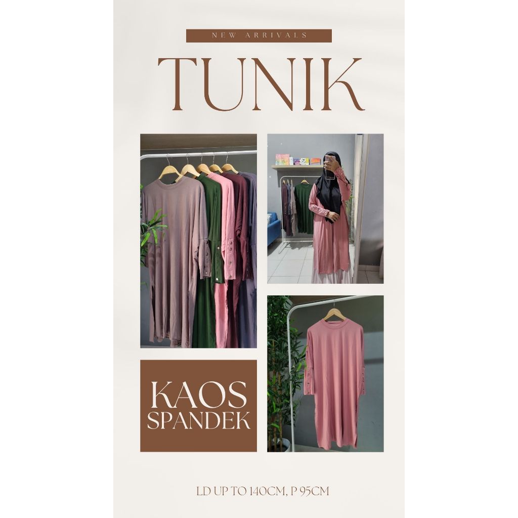 Kaos long tunik stretch premium adem jumbo oversized batwing ld up to 140cm