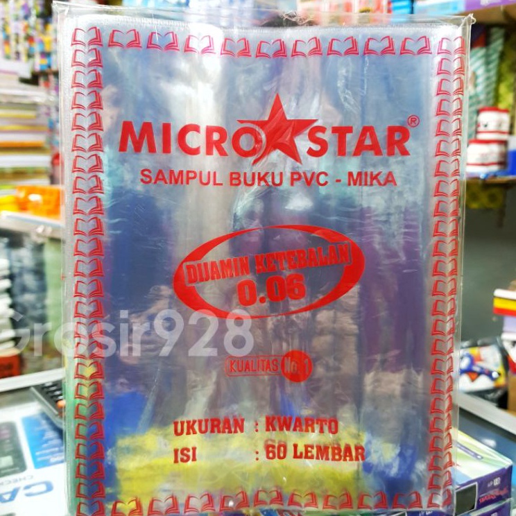 

j5Ready Sampul Buku PVC Mika KWARTO Micro Star 6 isi 6 lembar A94